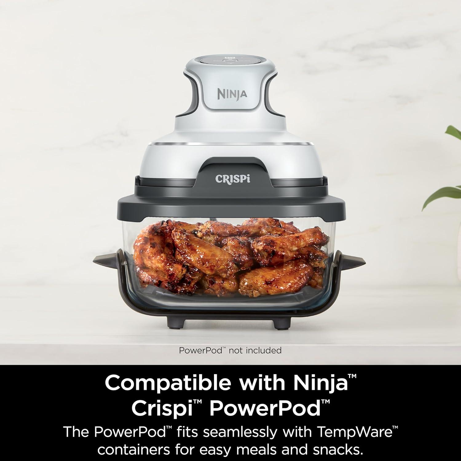 imageNinja 4QT CleanCrisp Glassware Container with Storage lid Compatible with Ninja Crispi Portable Cooking System Microwave Freezer amp Dishwasher Safe PFAS amp PTFE Free Glass XSKSFN4QT4 QT