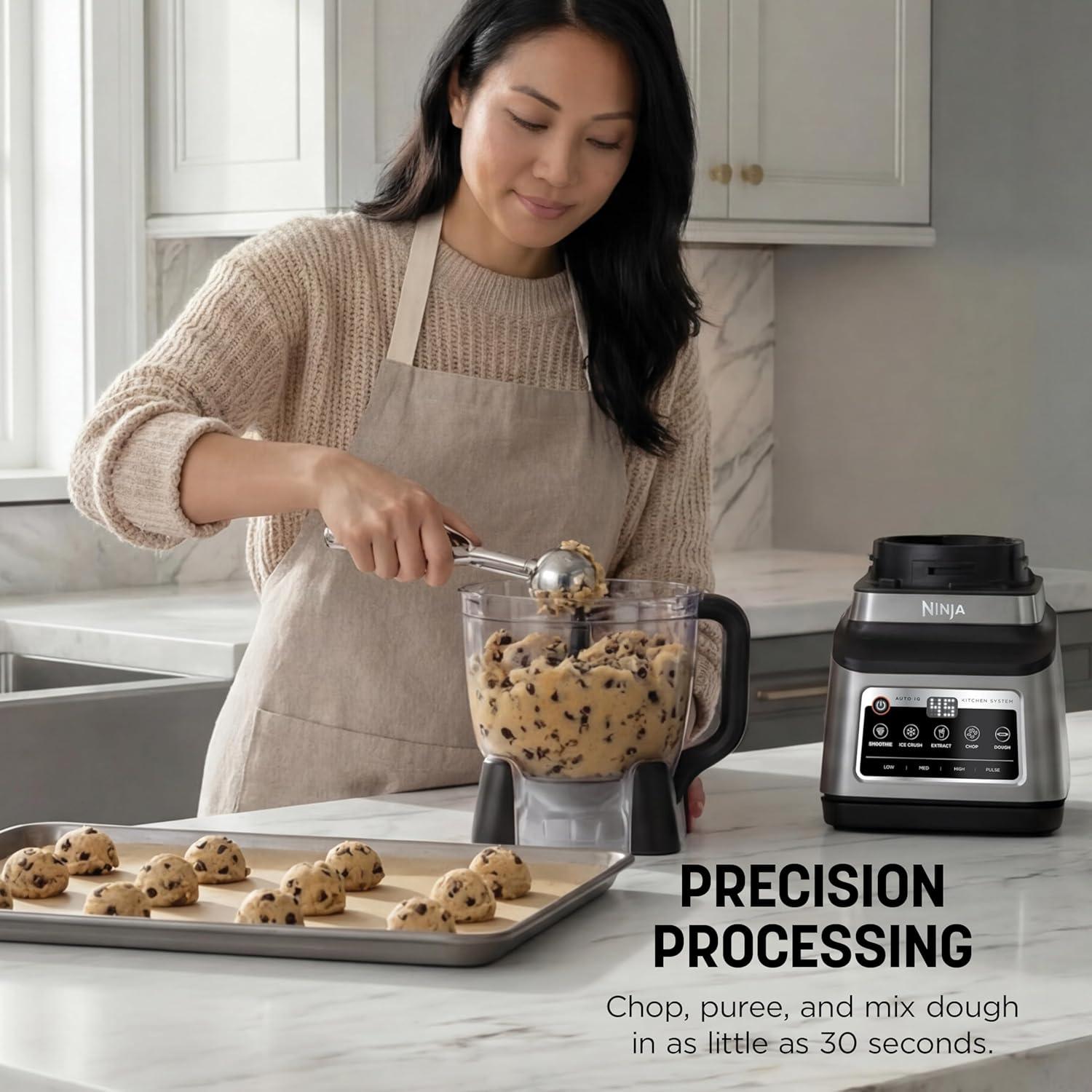 imageNinja BN751 Professional Plus DUO Blender 1400 Peak Watts 3 AutoIQ Programs for Smoothies Frozen Drinks amp Nutrient Extractions 72oz Total Crushing Pitcher amp 2 24 oz ToGo Cups Black64 oz Blender Kitchen System