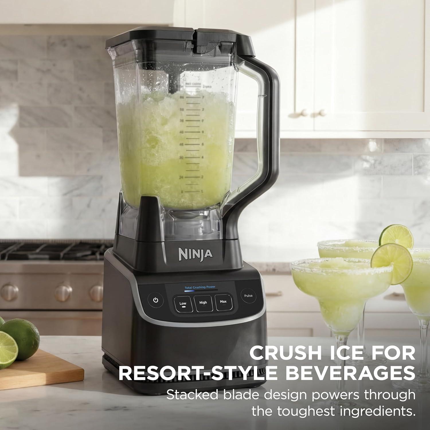 imageNinja BN751 Professional Plus DUO Blender 1400 Peak Watts 3 AutoIQ Programs for Smoothies Frozen Drinks amp Nutrient Extractions 72oz Total Crushing Pitcher amp 2 24 oz ToGo Cups BlackUltraCrush Blender