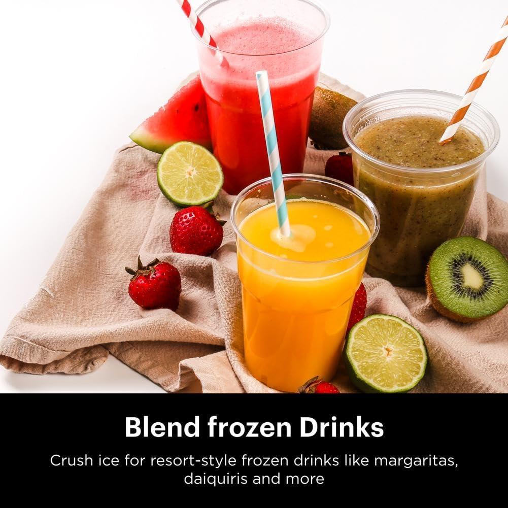 imageNinja Professional Blender Smoothie Blender Drink Mixer Grinder Ice Crusher Total Crushing Technology AutoiQ Smart Presets Professional 1200W Power XL 72oz Pitcher Dark Grey BR201AMZGeneration 1 1000 Watts