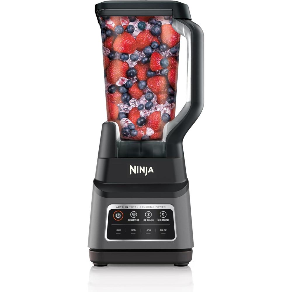 imageNinja BN751 Professional Plus DUO Blender 1400 Peak Watts 3 AutoIQ Programs for Smoothies Frozen Drinks amp Nutrient Extractions 72oz Total Crushing Pitcher amp 2 24 oz ToGo Cups Black72 oz Blender Total Crushing Pitcher