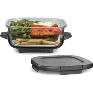 Ninja 4-QT CleanCrisp™ Glassware Container with Storage lid, Compatible with Ninja Crispi Portable Cooking System, Microwave, Freezer & Dishwasher Safe, PFAS & PTFE Free Glass, XSKSFN4QT(6 Cup)