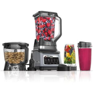 Ninja BN751 Professional Plus DUO Blender, 1400 Peak Watts, 3 Auto-IQ Programs for Smoothies, Frozen Drinks & Nutrient Extractions, 72-oz. Total Crushing Pitcher & (2) 24 oz. To-Go Cups, Black(64 oz. Blender + Kitchen System)