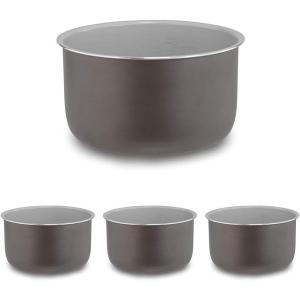 Ninja Foodi 6.5-qt. Ceramic Coated Nonstick Inner Pot, Compatible with all Ninja Foodi 6.5 qt. models, Dishwasher Safe Gray. 102FY300(6.5-Qt. (Pack of 4))