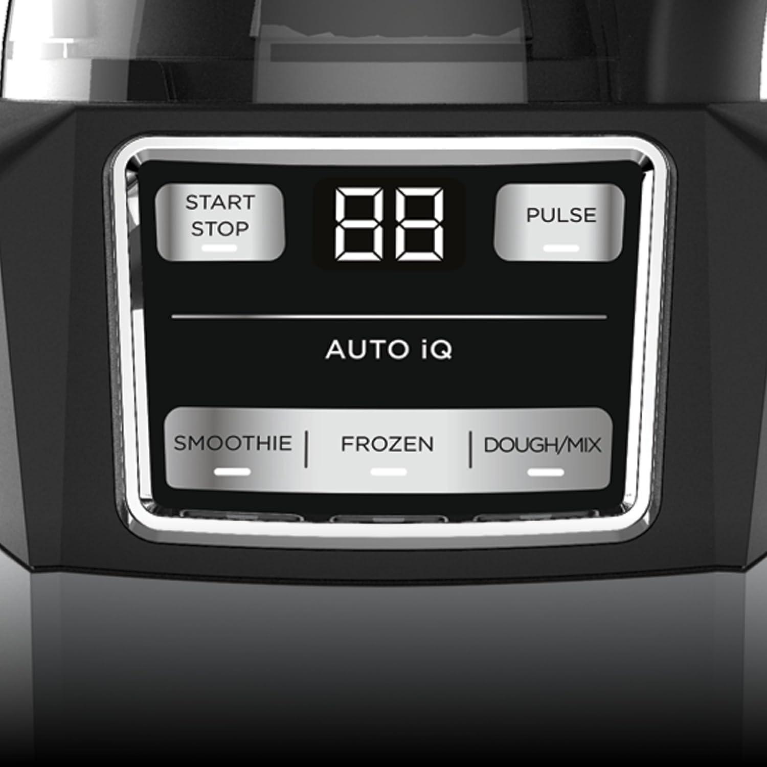 imageNinja Blender Compact Kitchen System 1200W 3 Functions for Smoothies Dough amp Frozen Drinks with AutoIQ 72oz Blender Pitcher 40oz Processor Bowl amp 18oz SingleServe Cup Grey AMZ493BRN1200 Peak Watts