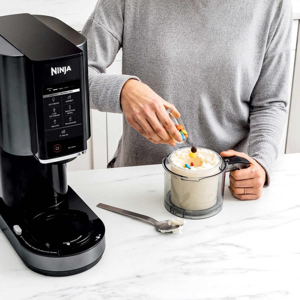 imageNinja CN301CO CREAMi Ice Cream Maker for Gelato Mixins Milkshakes Sorbet Smoothie Bowls amp More 7 OneTouch Programs