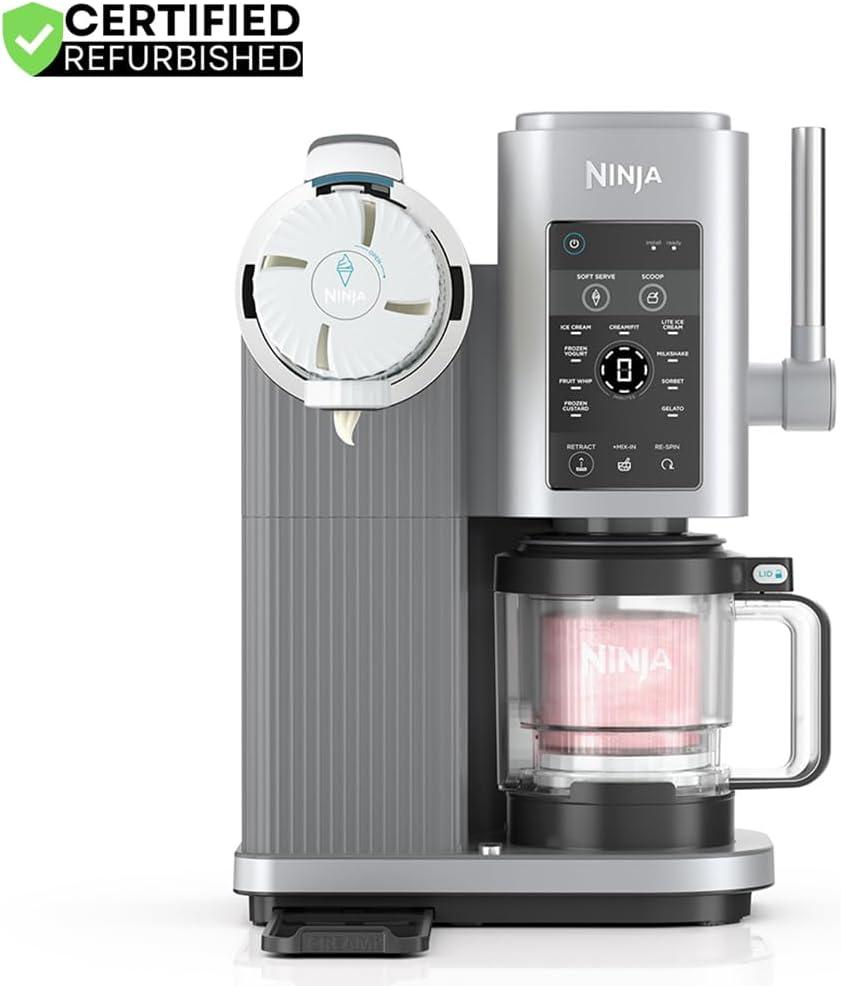 imageNinja NC701 CREAMi Swirl 13in1 Soft Serve Ice Cream Machine Renewed Bundle with 2 YR CPS Enhanced Protection Pack