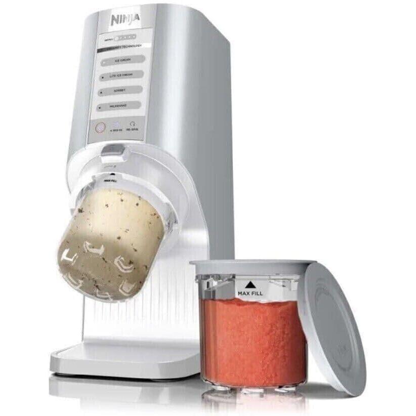 imageNinja NC100 CREAMi Breeze 5in1 Ice Cream amp Frozen Treat Maker for Ice Cream Gelato Sorbet Milkshakes Smoothie Bowls amp More 5 OneTouch Programs 2 Pint Containers amp Lids Perfect for Adults