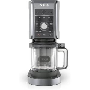 Ninja NC501 CREAMi Deluxe 11-in-1 Ice Cream & Frozen Treat Maker with 2 XL Family Size Pint Containers, Silver (Renewed)(Silver)