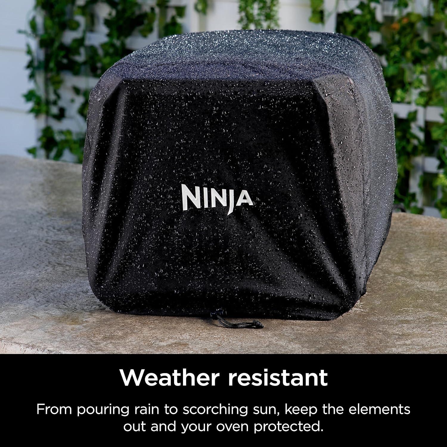 imageNinja XSKOCVR Premium Cover Compatible Woodfire Outdoor Oven OO100 series Adjustable Drawstrings UV and WaterResistant Lightweight Black 195 x 165 x 15Storage Cover