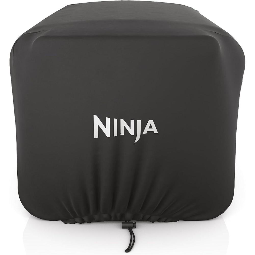 imageNinja XSKOCVR Premium Cover Compatible Woodfire Outdoor Oven OO100 series Adjustable Drawstrings UV and WaterResistant Lightweight Black 195 x 165 x 15Storage Cover
