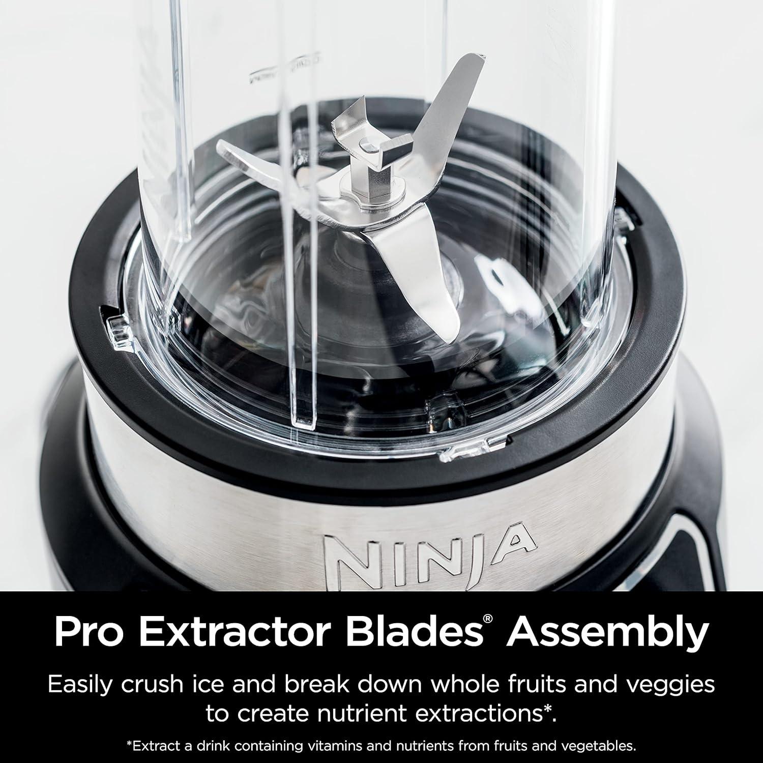 imageNinja BN401 Nutri Pro with AutoiQ 1100PeakWatt Personal Blender Cloud Silver Renewed