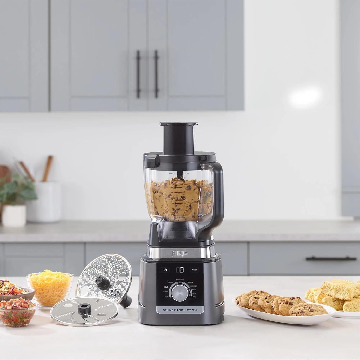 imageNinja CO905KS Deluxe Kitchen System 1600 WP AutoIQ Base 88oz Picther 9cup Deluxe Food Processor 2 24oz SingleServe Cups
