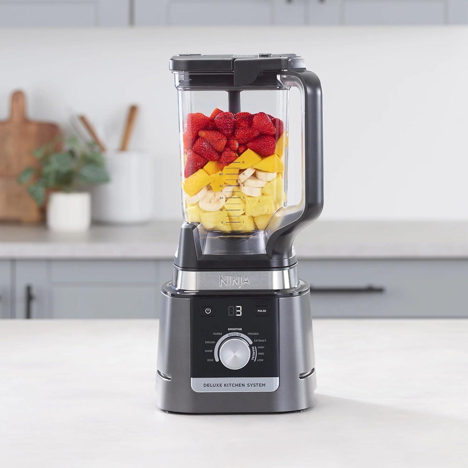 imageNinja CO905KS Deluxe Kitchen System 1600 WP AutoIQ Base 88oz Picther 9cup Deluxe Food Processor 2 24oz SingleServe Cups