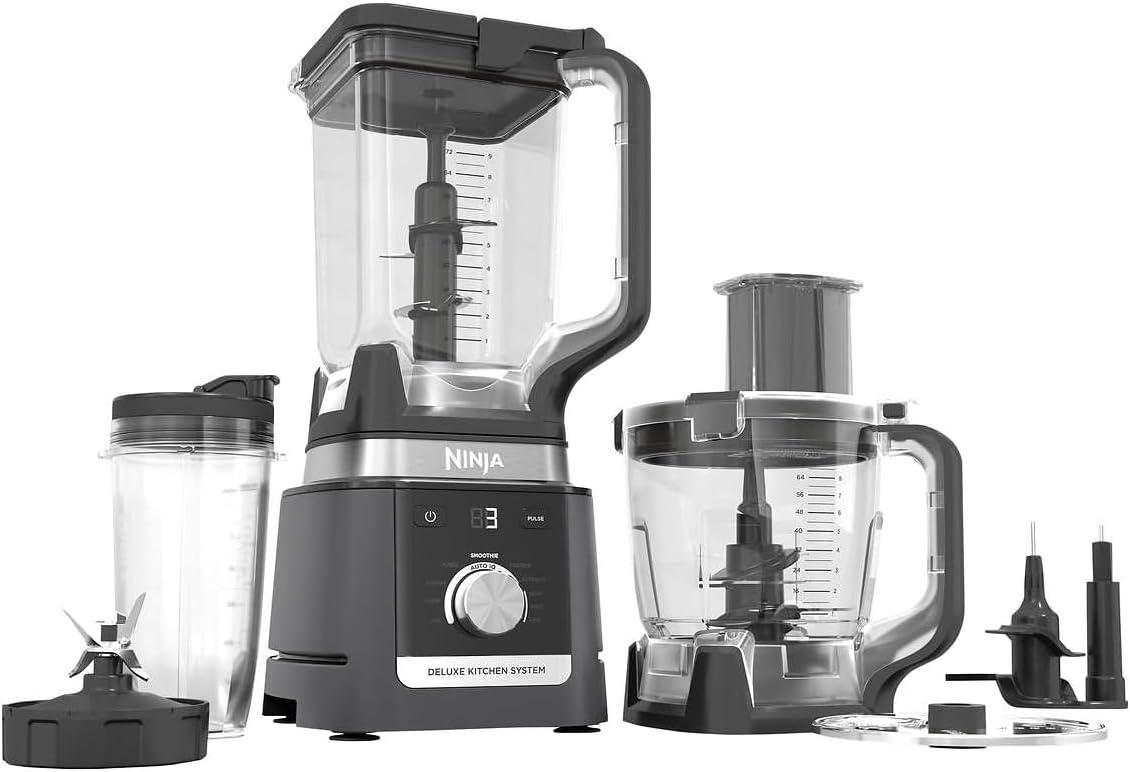 imageNinja Deluxe Kitchen System 1600 Watts AutoiQ Technology 26L Pitcher 21L Food Processor 710ml SingleServe Cup 7 Preset Programs Smoothie Maker Blender