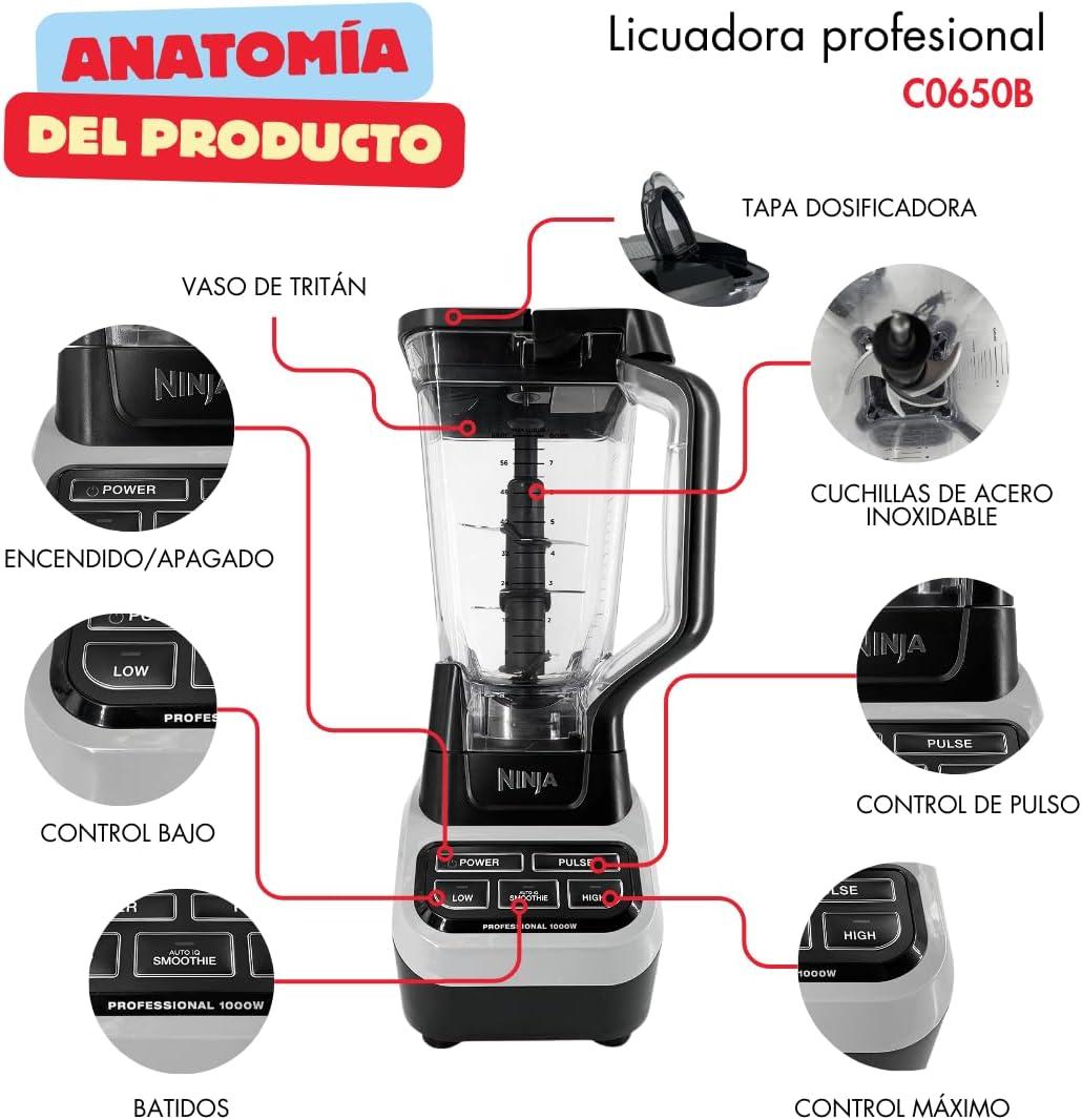 imageNinja Professional Blender 1000 CO650B 1000Watt Motor Base 72 oz Black Casual