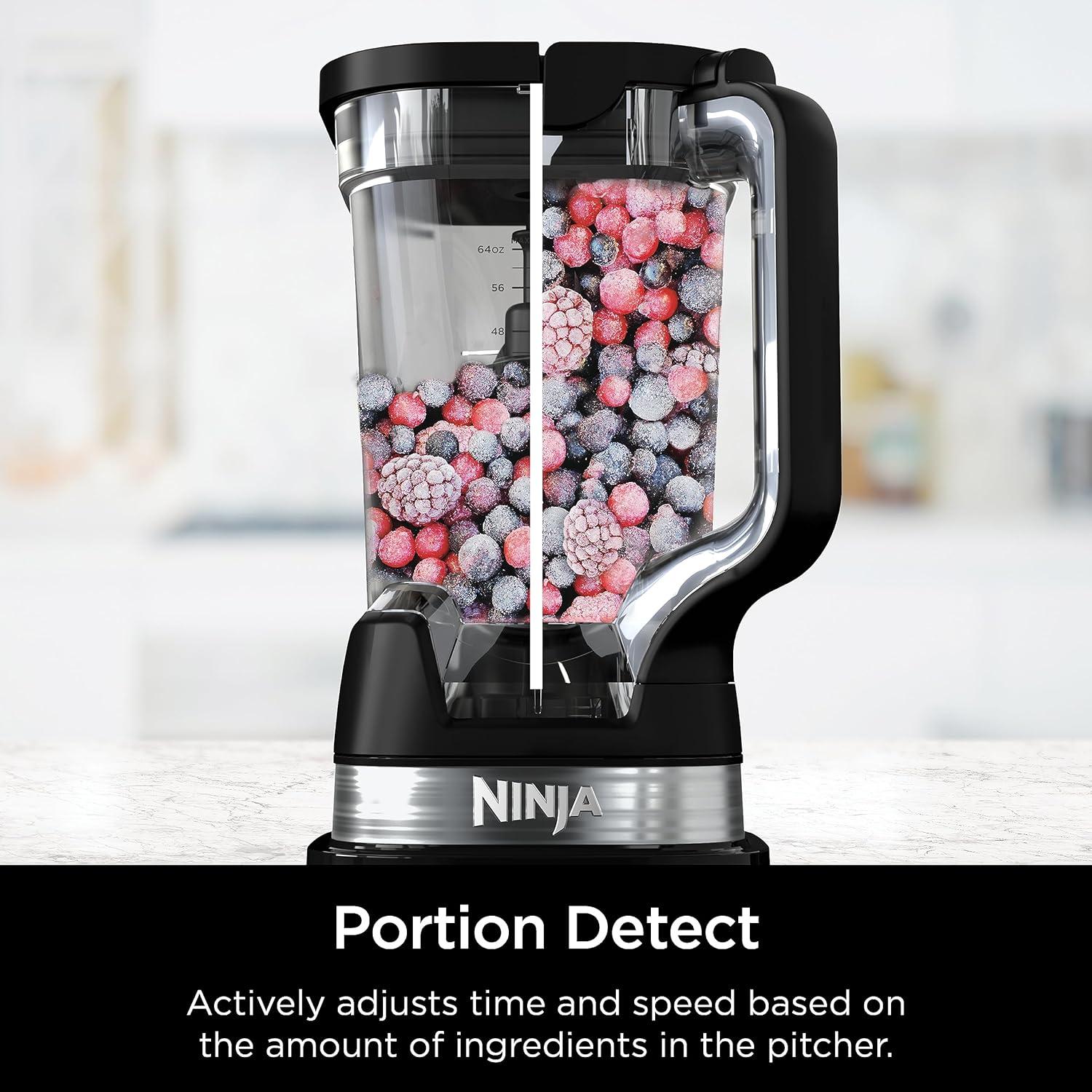 imageNinja TB201C Detect Power Blender Pro BlendSense Technology For Smoothies Shakes amp More 1800 Peak Watts 72 oz Pitcher Blender Black