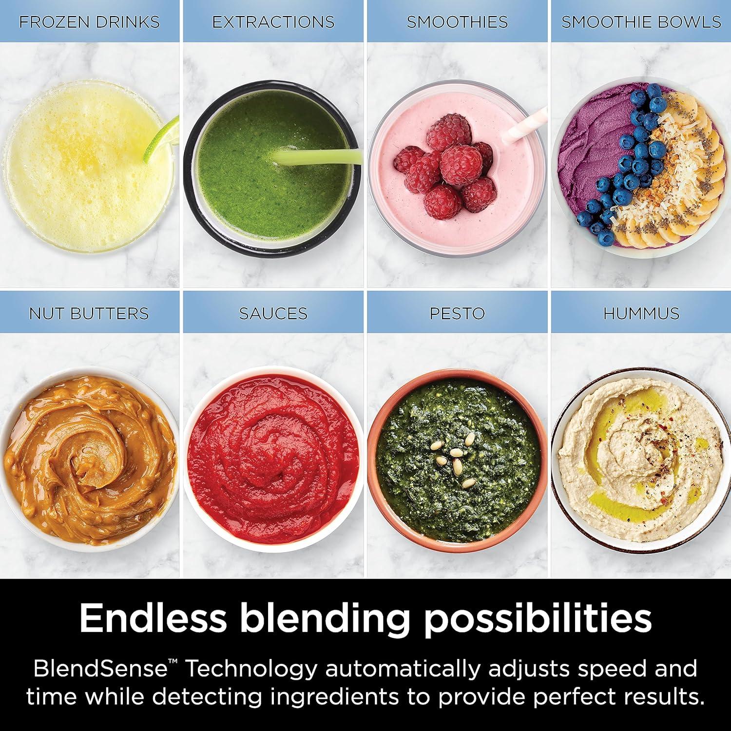 imageNinja TB201C Detect Power Blender Pro BlendSense Technology For Smoothies Shakes amp More 1800 Peak Watts 72 oz Pitcher Blender Black