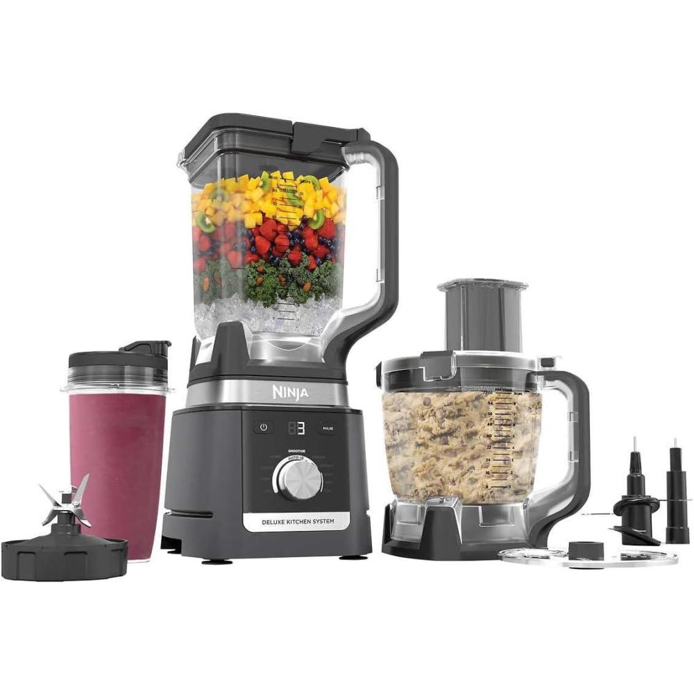 imageNinja Deluxe Kitchen System 1600 Watts AutoiQ Technology 26L Pitcher 21L Food Processor 710ml SingleServe Cup 7 Preset Programs Smoothie Maker Blender