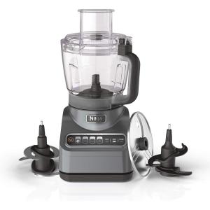 Ninja Professional Plus Food Processor 1000-Peak-Watts with Auto-iQ Preset Programs Chop Puree Dough Slice Shred with a 9-Cup Capacity and a Silver Stainless Finish (BN601C) – Canadian Version