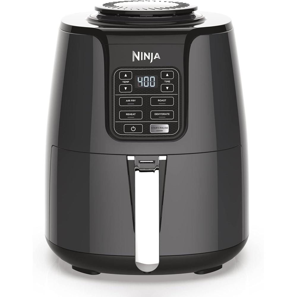imageNinja Air Fryer 5 QT Capacity 5in1 Air Fry Bake Roast Reheat amp Dehydrate Air Crisp Technology Nonstick Basket amp Crisper Plate Grey AF1424 QT