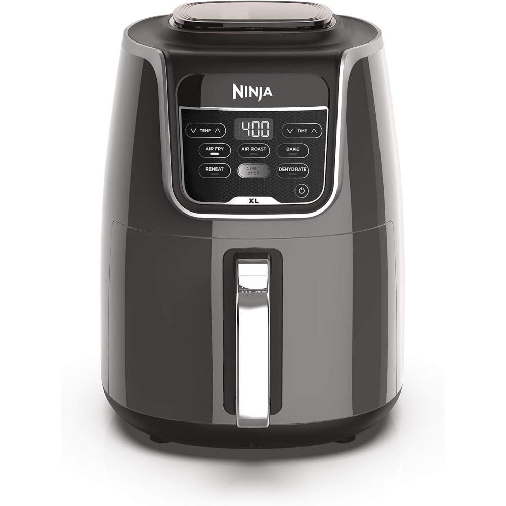 imageNinja Air Fryer 5 QT Capacity 5in1 Air Fry Bake Roast Reheat amp Dehydrate Air Crisp Technology Nonstick Basket amp Crisper Plate Grey AF14255 QT XL