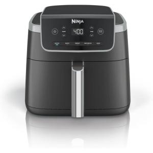 Ninja | Air Fryer | 5 QT Capacity | 5-in-1 Air Fry, Bake, Roast, Reheat, & Dehydrate | Air Crisp Technology | Nonstick Basket & Crisper Plate | Grey | AF142(5 QT MAX)