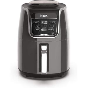 Ninja | Air Fryer | 5 QT Capacity | 5-in-1 Air Fry, Bake, Roast, Reheat, & Dehydrate | Air Crisp Technology | Nonstick Basket & Crisper Plate | Grey | AF142(5.5 QT XL)