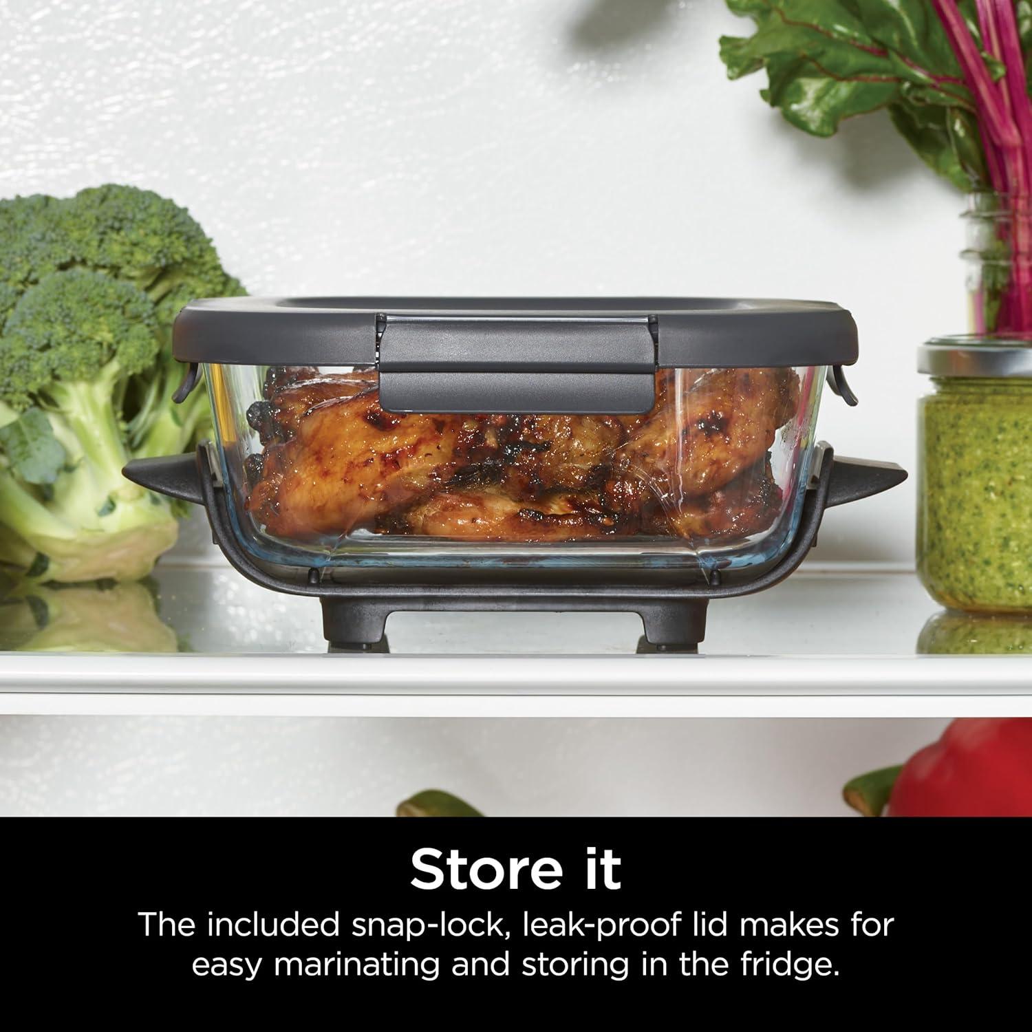 imageNinja Air Fryer 4QT Crispi System 3 Containers with Storage Lids Air Fryer Microwave Freezer amp Dishwasher Safe Non Toxic Portable Cooking System Compatible with Ninja FN100 Crispi SeriesCrispi Deluxe