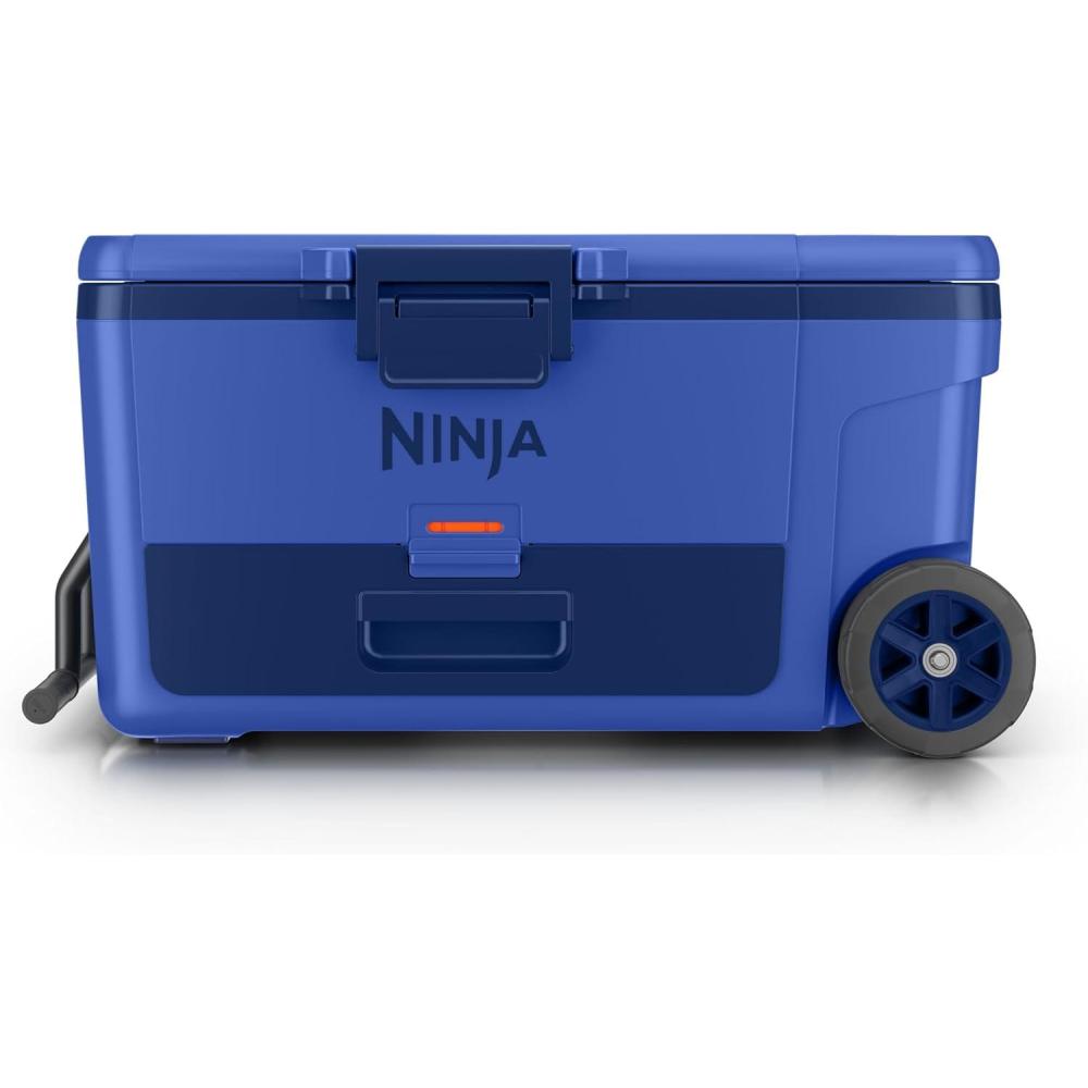 imageNinja FrostVault  65qt Wheeled Cooler with Cold Dry Zone  Integrated FridgeTemp Dry Storage Drawer  Premium HeavyDuty Insulated Cooler  Keeps Ice Cold for Days  Strawberry Rhubarb  FB265BPLuminous Blue