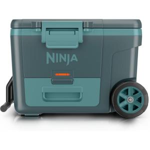 Ninja FrostVault | 65qt Wheeled Cooler with Cold Dry Zone | Integrated Fridge-Temp Dry Storage Drawer | Premium Heavy-Duty Insulated Cooler | Keeps Ice Cold for Days | Strawberry Rhubarb | FB265BP(Halocline Green)
