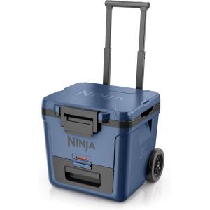 Ninja FrostVault 42qt Wheeled Cooler with Cold Dry Zone | Integrated Fridge-Temp Dry Storage Drawer | Premium Heavy-Duty Insulated Cooler | Keeps Ice Cold for Days | Halocline Green | FB242TL(Lakeshore Blue)
