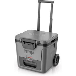 Ninja FrostVault 42qt Wheeled Cooler with Cold Dry Zone | Integrated Fridge-Temp Dry Storage Drawer | Premium Heavy-Duty Insulated Cooler | Keeps Ice Cold for Days | Halocline Green | FB242TL(Slate Gray)