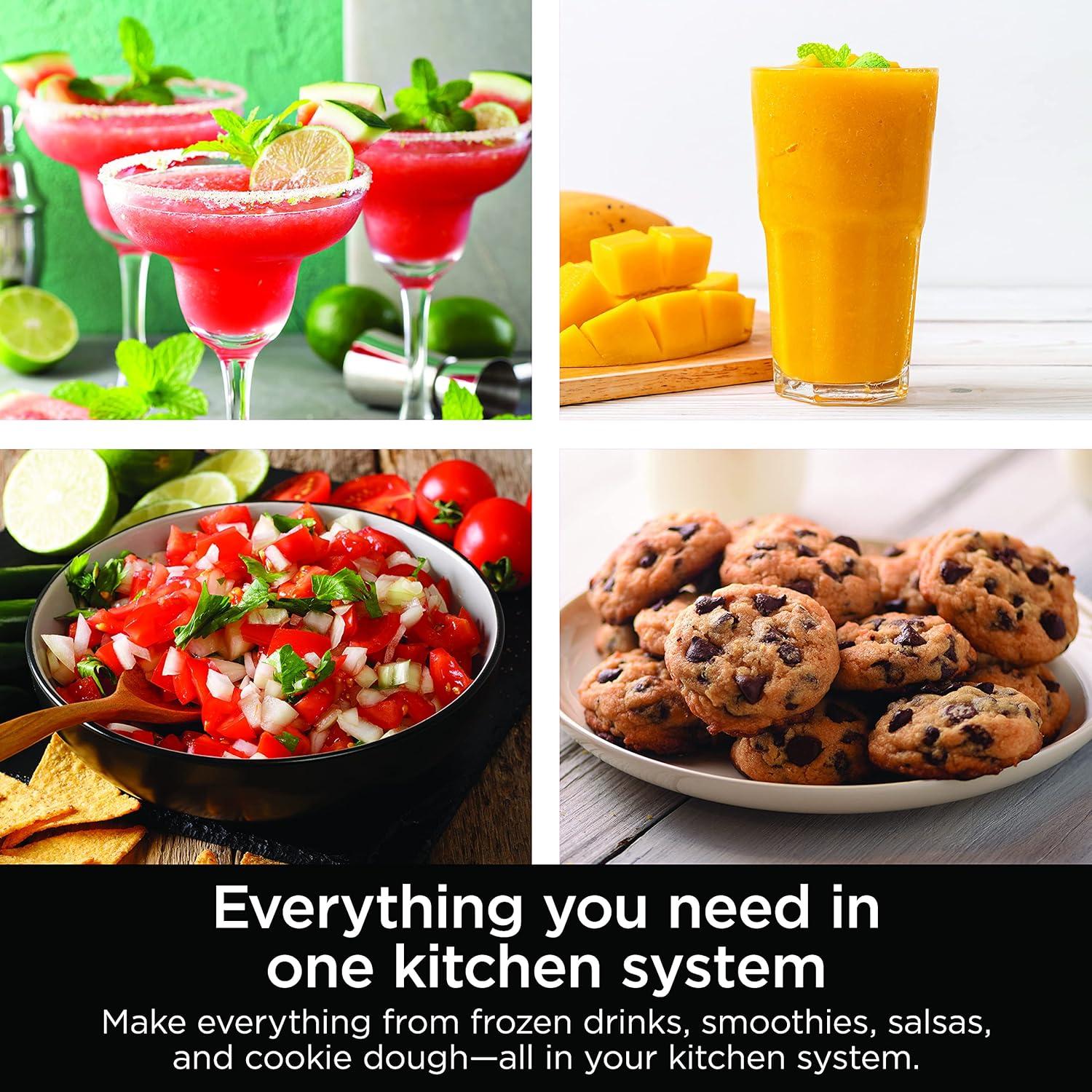imageNinja BL770AMZ Mega Kitchen System 72 oz Pitcher 8Cup Food Processor 16 oz Single Serve Cup 1500Watt Black Renewedwith 1 Nutri Ninja Cup Lid