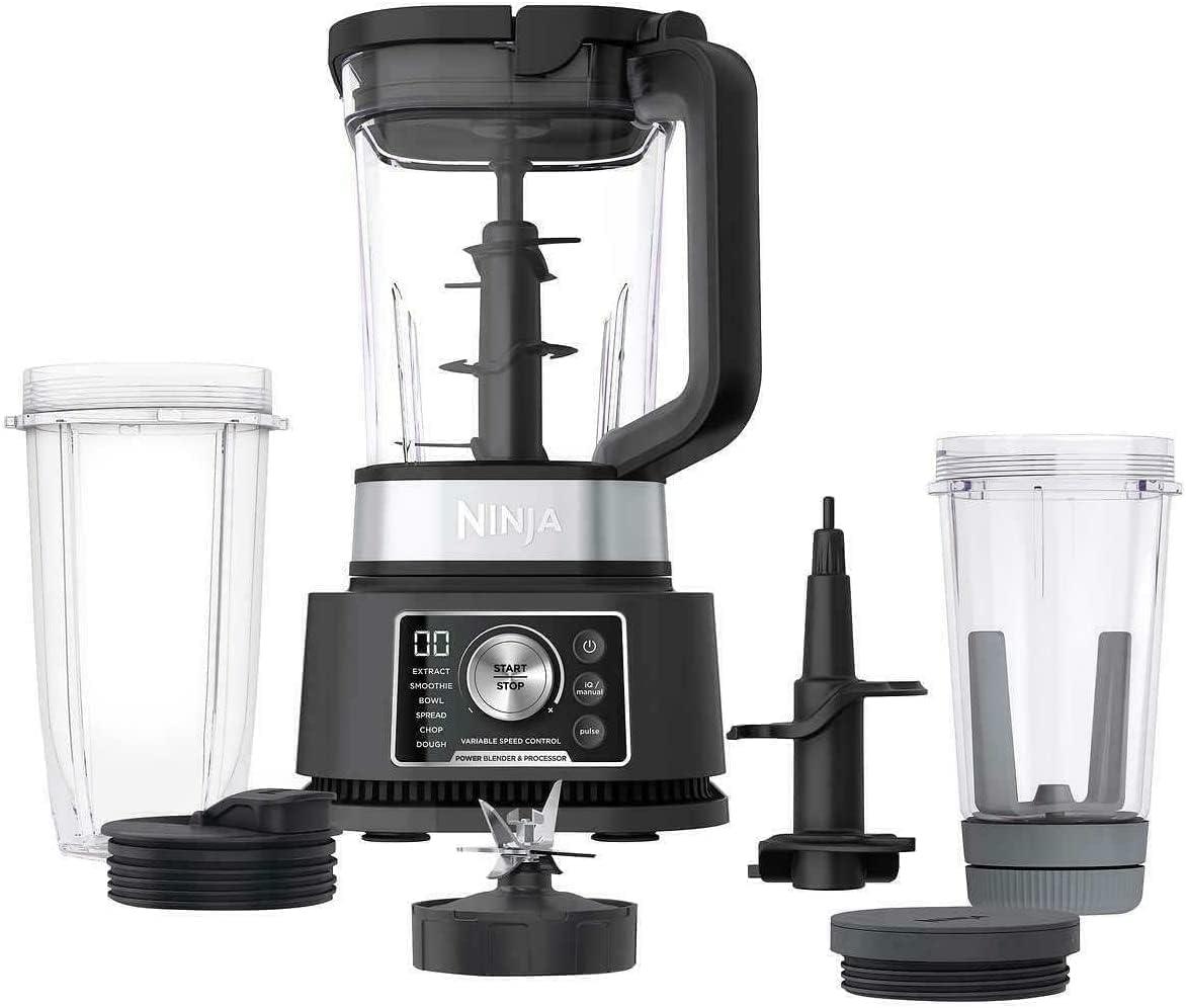 imageNinja CO351B Kitchen Nutri SS351 Foodi Power Pitcher System Smoothie Bowl Maker 4in1 Blender Food Processor Single Serve Blender 1400WP smartTORQUE 6 AutoiQ Presets Renewed