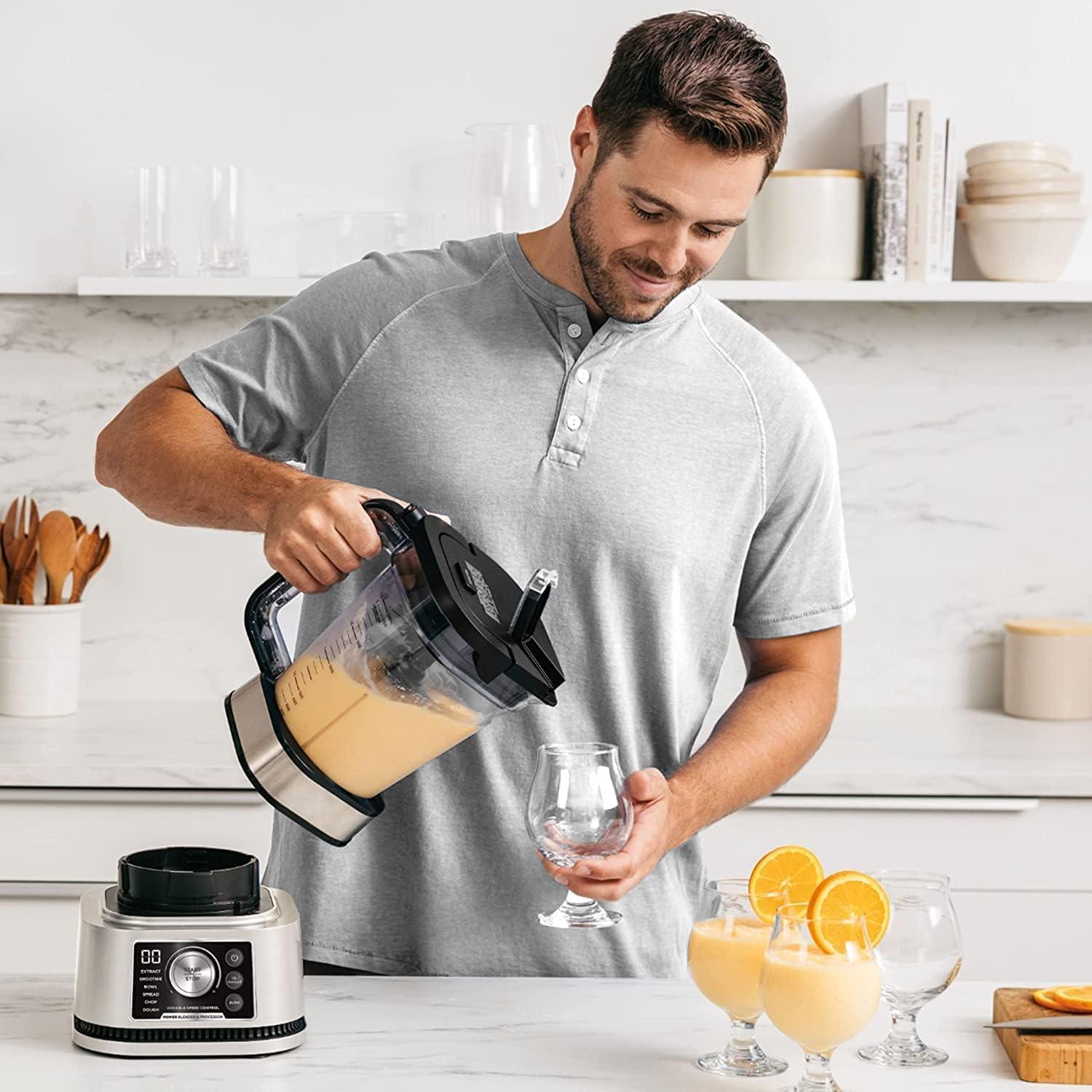 imageNinja CO351B Kitchen Nutri SS351 Foodi Power Pitcher System Smoothie Bowl Maker 4in1 Blender Food Processor Single Serve Blender 1400WP smartTORQUE 6 AutoiQ Presets Renewed