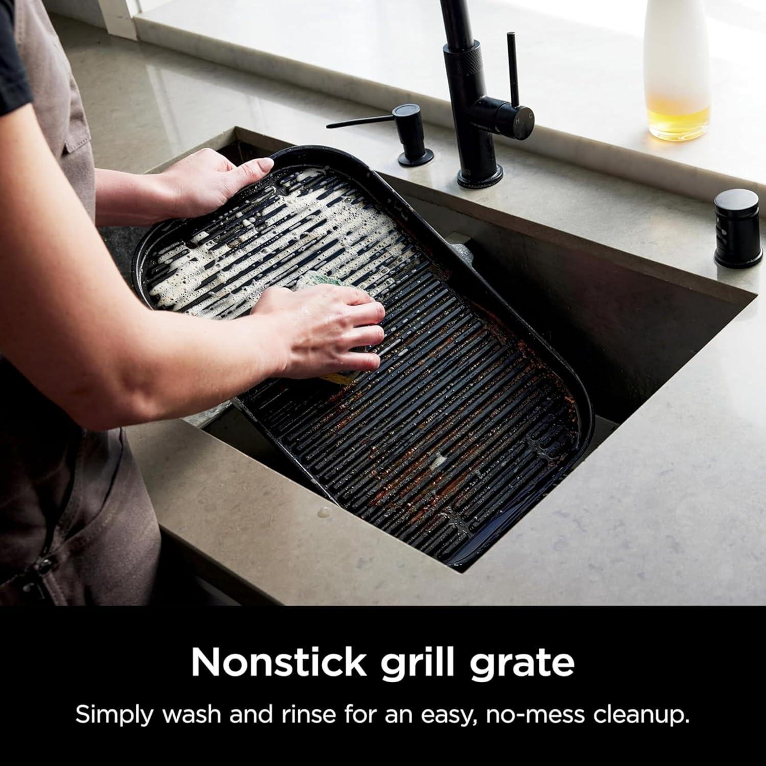 imageNinja Woodfire Pro Connect XL Outdoor Grill amp Smoker Bluetooth App Enabled 7in1 Grill BBQ Smoker Outdoor Air Fryer Woodfire Technology BuiltIn Thermometer Black amp Gold OG951BK1Green Gold