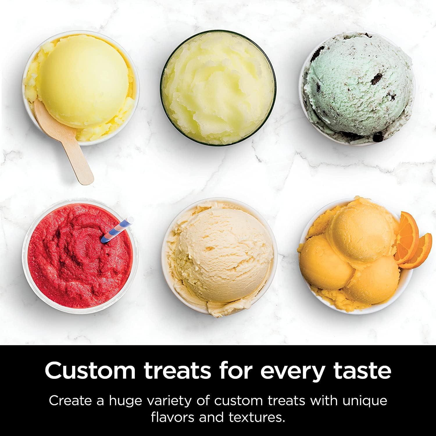 imageNinja NC501 CREAMi Deluxe 11in1 Ice Cream amp Frozen Treat Maker for Ice Cream Sorbet Milkshakes Frozen Drinks amp More 11 Programs with 2 XL Family Size Pint Containers Cherry Red RenewedNC501HRD