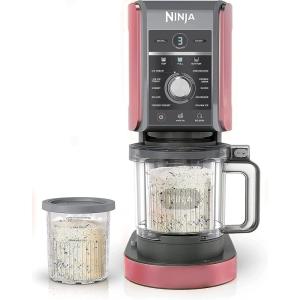 Ninja NC501 CREAMi Deluxe 11-in-1 Ice Cream & Frozen Treat Maker for Ice Cream, Sorbet, Milkshakes, Frozen Drinks & More, 11 Programs, with 2 XL Family Size Pint Containers Cherry Red (Renewed)(NC501HRD)