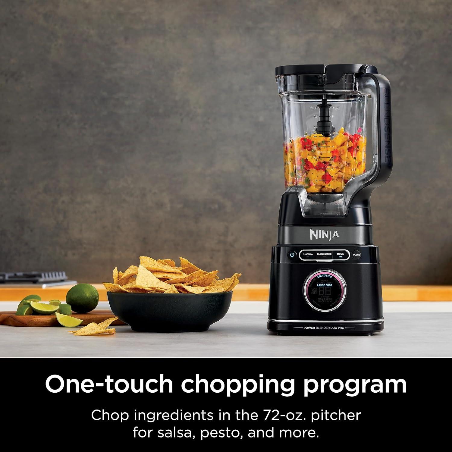 imageNinja TB301 Detect Duo Power Blender Pro Single Serve BlendSense Technology Blender For Smoothies Shakes amp More 1800 Peak Watts 72 oz Pitcher 2 24 oz ToGo Cups Black RenewedBlack