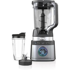 Ninja TB300 Detect Duo Power Blender with Single Serve with Blend Sense Technology, 72 oz Pitcher with Lid and 24 oz Single Serve Cup with Lid, Platinum Silver (Renewed)