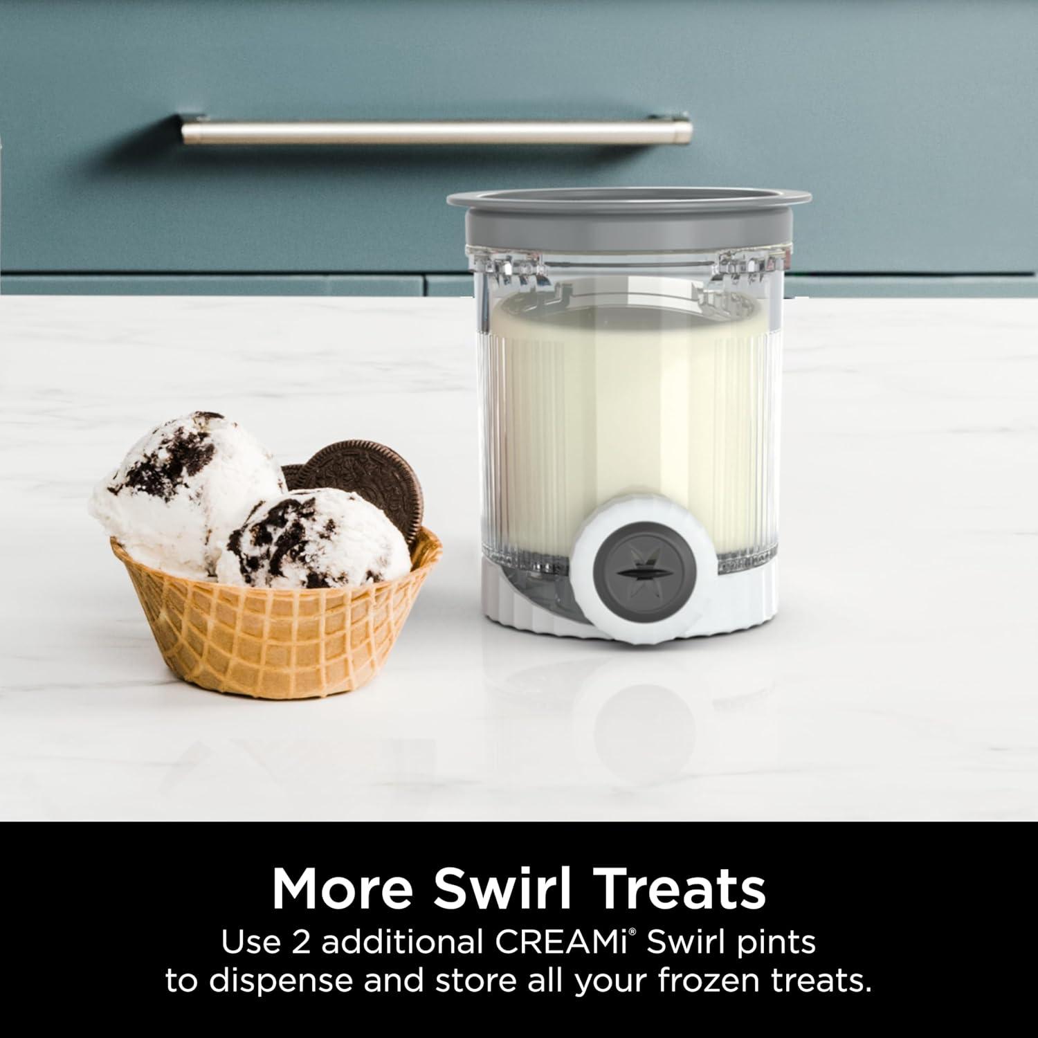 imageNinja Swirl by CREAMi Pints and Lids Compatible with NC700 Series Ninja Swirl Ice Cream amp Soft Serve Makers BPAFree amp Dishwasher Safe Grey Lids XSK7PNTLD2 2 Count Pack of 2Medium Pack of 2