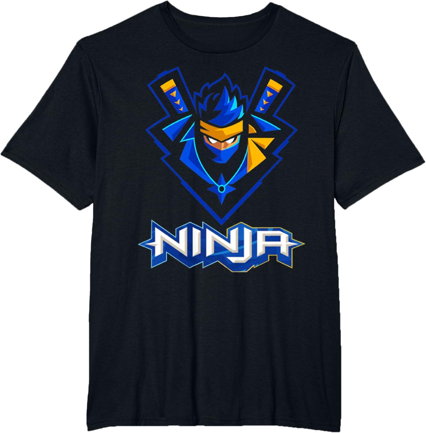 imageReas Ninja logo ninja for Fans of the Ninja Lovers TShirtBlack