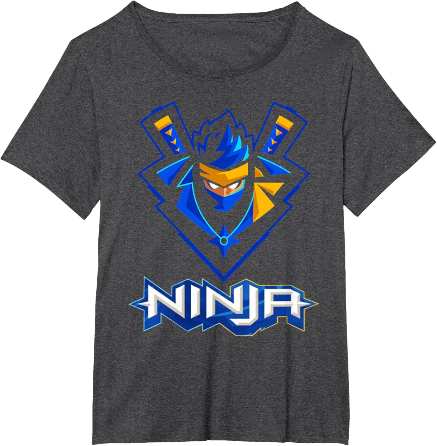 imageReas Ninja logo ninja for Fans of the Ninja Lovers TShirtDark Heather Grey