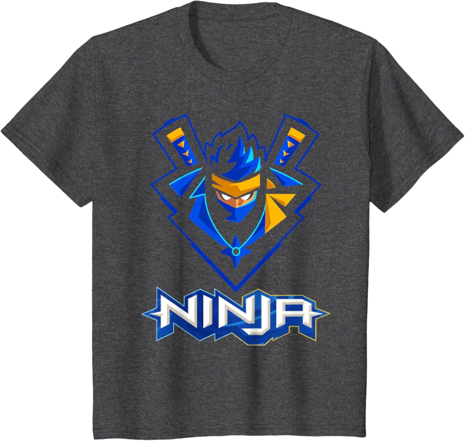 imageReas Ninja logo ninja for Fans of the Ninja Lovers TShirtDark Heather Grey
