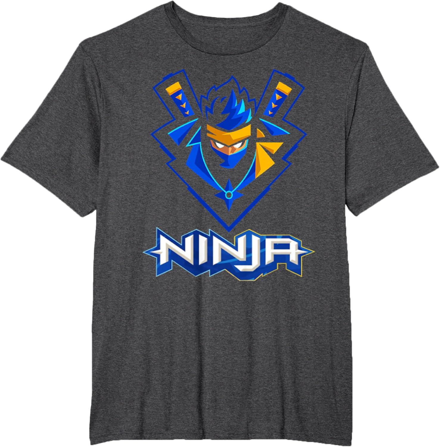 imageReas Ninja logo ninja for Fans of the Ninja Lovers TShirtDark Heather Grey