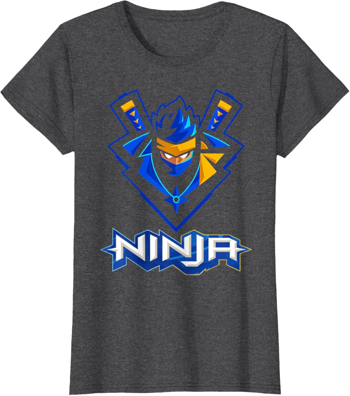 imageReas Ninja logo ninja for Fans of the Ninja Lovers TShirtDark Heather Grey