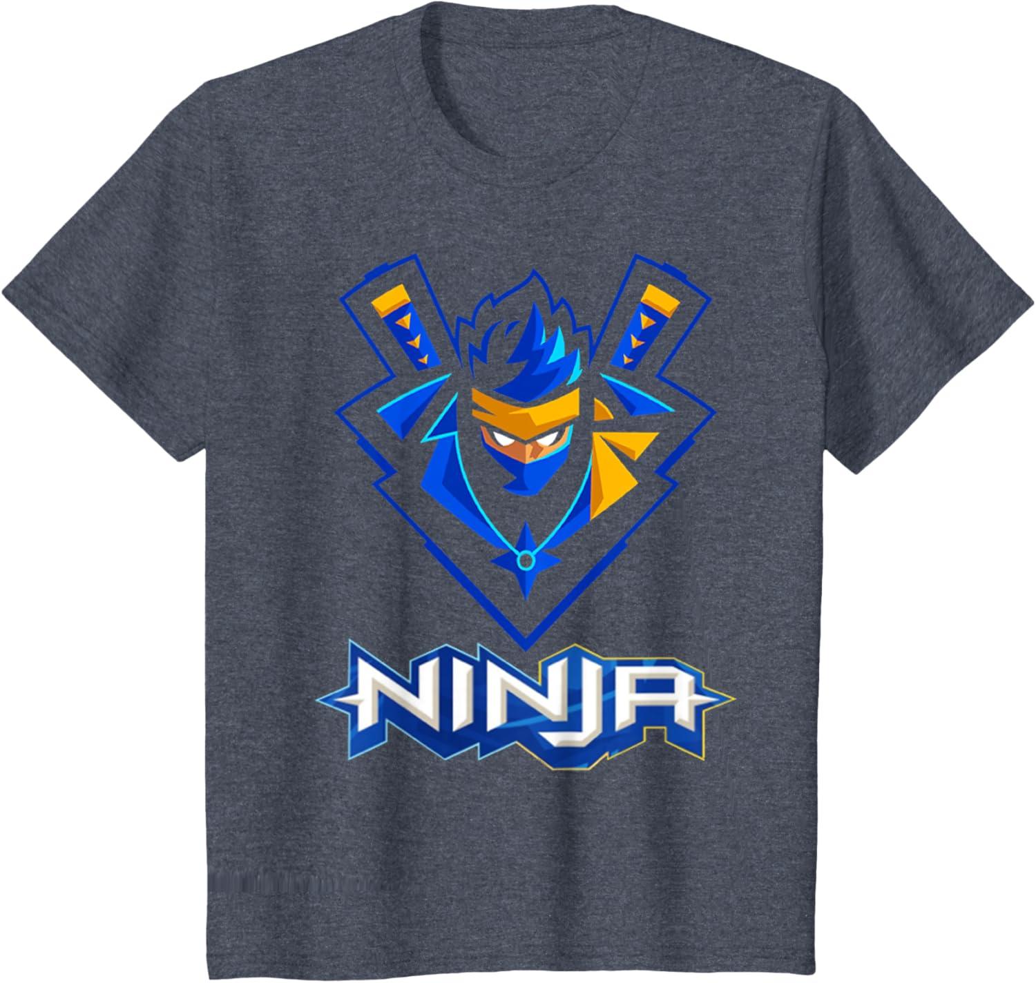 imageReas Ninja logo ninja for Fans of the Ninja Lovers TShirtHeather Blue