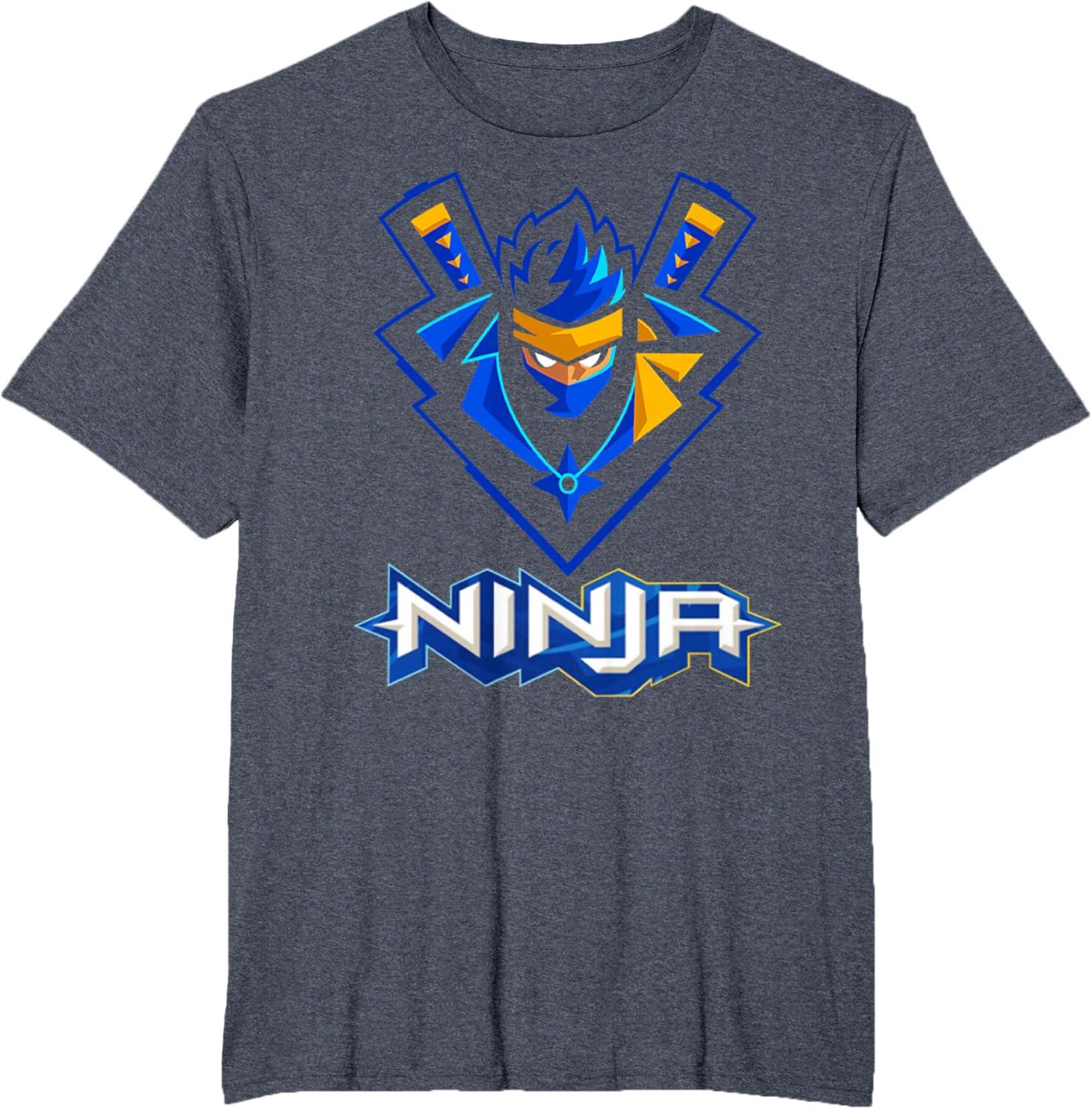 imageReas Ninja logo ninja for Fans of the Ninja Lovers TShirtHeather Blue