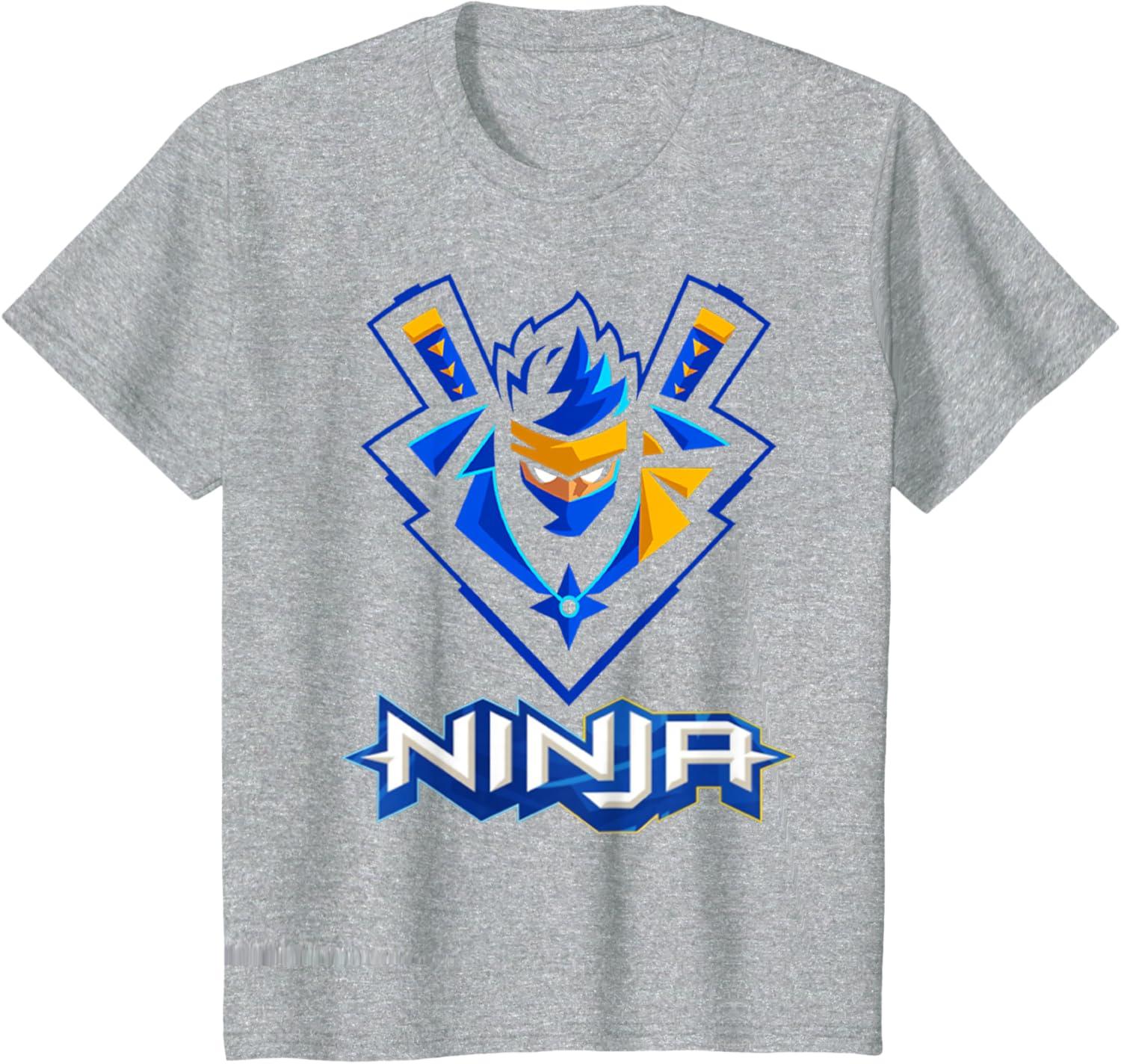 imageReas Ninja logo ninja for Fans of the Ninja Lovers TShirtHeather Grey